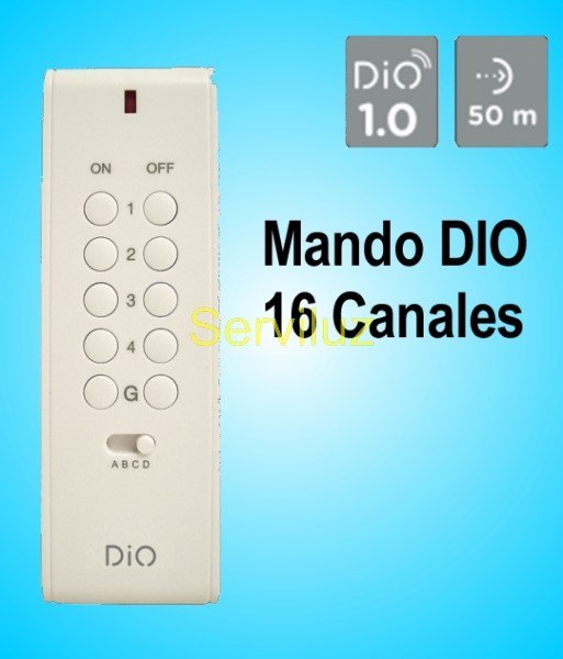 Mando a distancia de 16 canales para control de Dispositivos DIO Mando a distancia de 16 canales para control de Dispositivos DIO